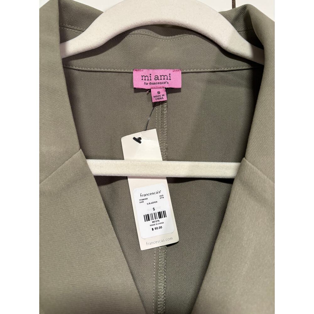 mi ami Sleeveless Blazer Dress in Sage S - Picture 3 of 8